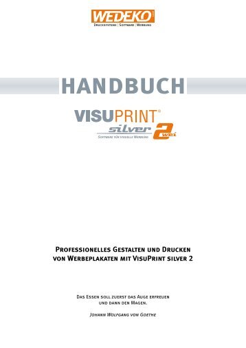 handbuch Professionelles Gestalten und Drucken von - Wedeko