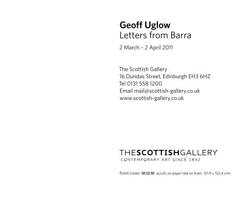 Geoff Uglow Letters from Barra - The Scottish Gallery