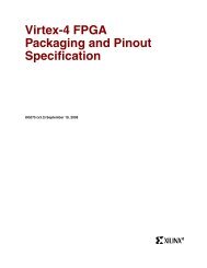 Xilinx UG075 Virtex-4 FPGA Packaging and Pinout Specification ...