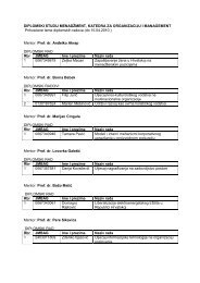 DIPLOMSKI STUDIJ MENADÃ…Â½MENT, KATEDRA ZA ORGANIZACIJU ...