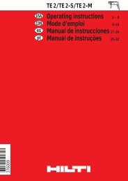 Hilti TE 2 PDF - Power tools