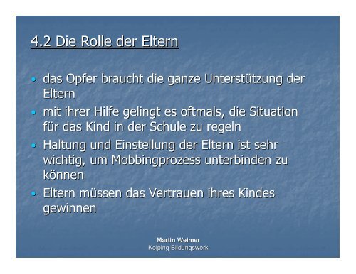 Vortrag zum Thema Mobbing