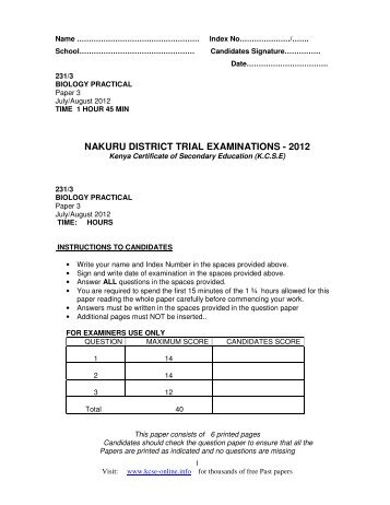 2012 nakuru district mock biology q paper3.pdf - KCSE Online