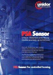 PSA Sensor: For controlled forming - Unidor