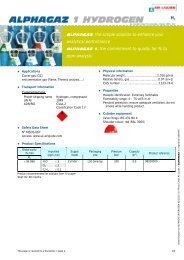 ALPHAGAZ 1 HYDROGEN - Air Liquide UK