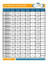 Half Marathon Training Plan - World Vision