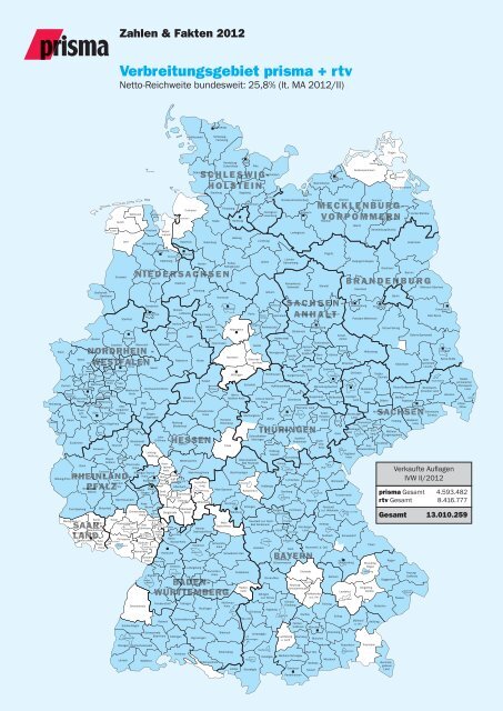 prisma 2012 Zahlen und Fakten - Gesamt - prisma Verlag