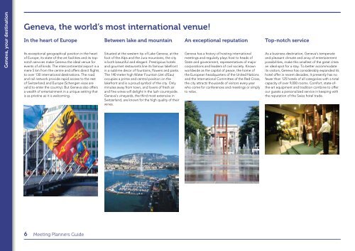 Meeting Planners Guide - Geneva Tourism