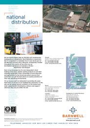 national distribution - M Barnwell Services Ltd