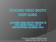 Echo360 Video Booth User Guide (for Users Enrolled in ...