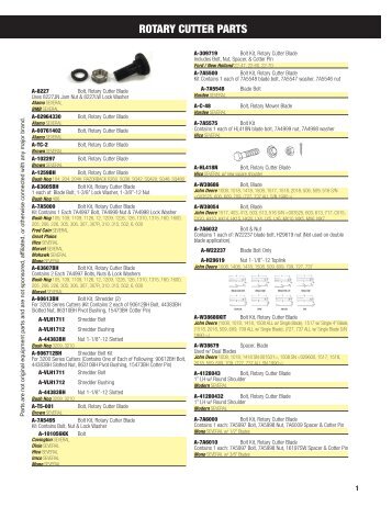 Rotary Cutter Parts - Powell Equipment Parts