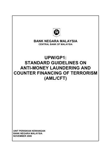 Standard Guidelines Anti-Money Laundering and Counter Financing ...