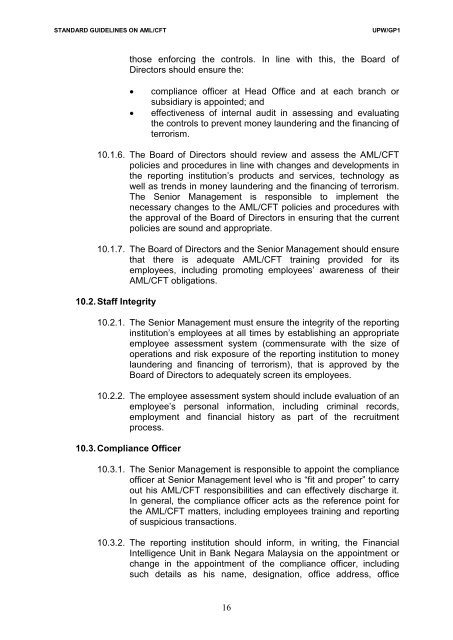 Standard Guidelines Anti-Money Laundering and Counter Financing ...