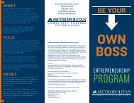 Entrepreneurship Program Brochure - Metropolitan Community ...