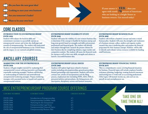 Entrepreneurship Program Brochure - Metropolitan Community ...