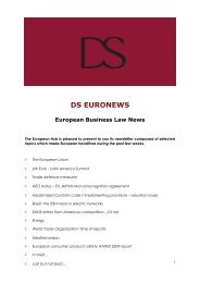 DS EURONEWS European Business Law News - DS Avocats