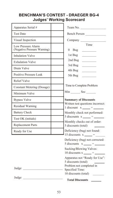 Metal and Nonmetal National Mine Rescue Contest Rules