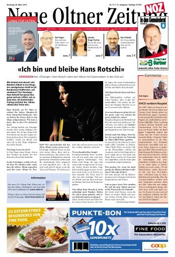 Â«Ich bin und bleibe Hans RotschiÂ» - Aktuelle Ausgabe