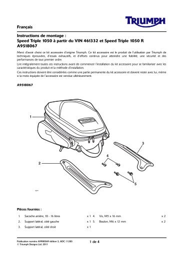 A9900569 - Tail Pack 10 - 16L FR.fm - Triumph Instructions.com