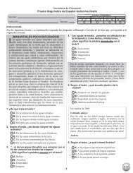 Prueba diagnóstica de Español - EQUIP123.net