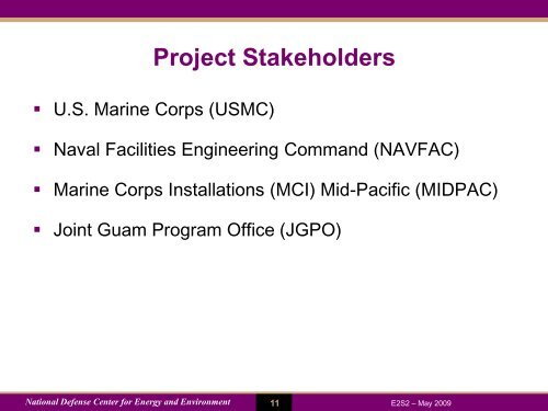 Expansion of USMC CPAC Program Operations to ... - NDCEE