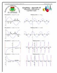 Graphing - Appendix II - SLC Home Page