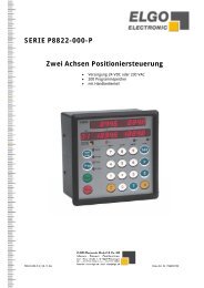 Zwei Achsen Positioniersteuerung - ELGO Electric GmbH