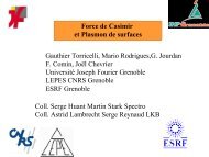 Force de Casimir et Plasmon de surfaces Gauthier Torricelli ... - CNRS