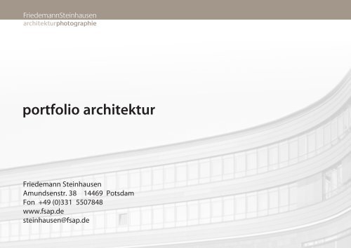 portfolio_archite... - Friedemann Steinhausen Architektur Photographie