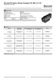 5/2 and 5/3 Valve, Series Compact 18, ND 4, G 1/4