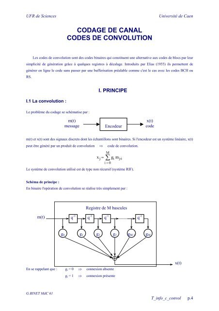 codage de canal codes de convolution