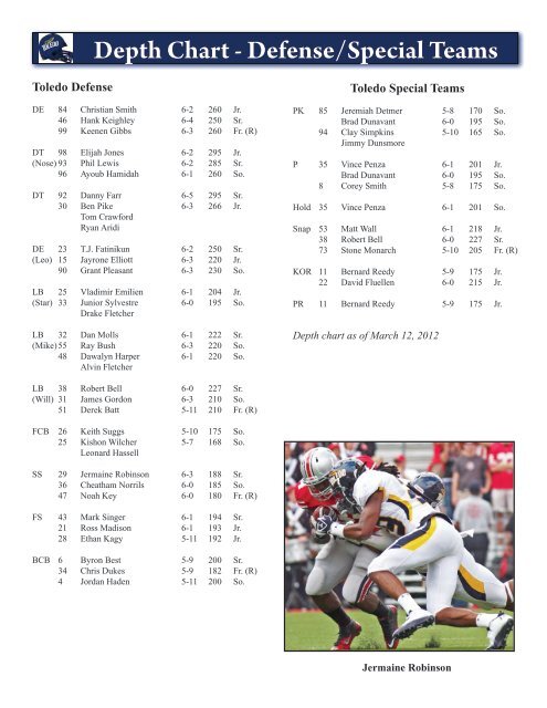 2012 Toledo Spring Football Prospectus - University of Toledo ...