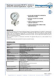 Diaphragm manometer EN 837-3, 100/160 mm - Hengesbach ...