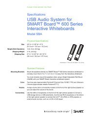 USB Audio System for SMART Board 600 Series ... - Intervideo srl