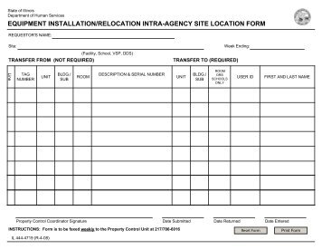 equipment installation/relocation intra-agency site location form