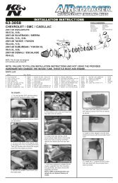 K/&N 60-1310 High Performance Custom Assembly K/&N Engineering