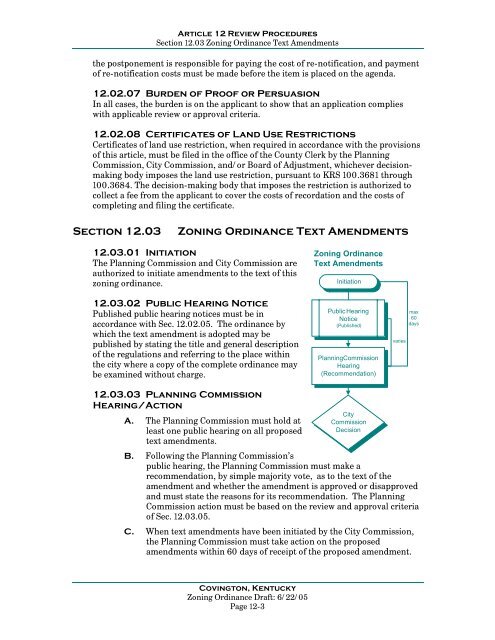 Covington, Kentucky Zoning Ordinance - The City of Covington