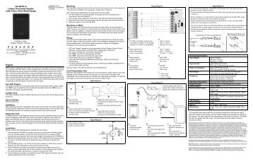 CR-R870-A (Indoor Proximity Reader) : Installation Guide