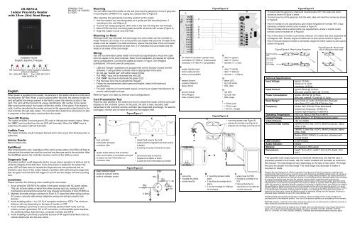 CR-R870-A (Indoor Proximity Reader) : Installation Guide