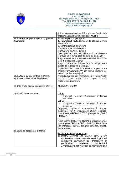 DOCUMENTATIE DE ATRIBUIRE - PrimÄria CÃ¢mpulung Muscel