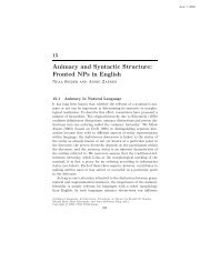 Animacy and Syntactic Structure: Fronted NPs in English - Human ...