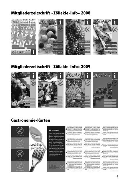 Jahresbericht 2008/2009 (PDF) - IG ZÃƒÂ¶liakie der deutschen Schweiz