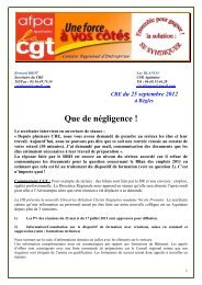 Que de négligence ! - CGT AFPA