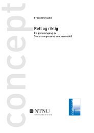 Rett og riktig - En gjennomgang av Statens ... - Concept - NTNU