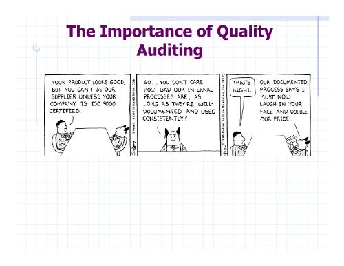 The Importance of Quality Auditing - ASQ Long Island Section