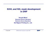 EUVL and NIL mask development in DNP - Sematech