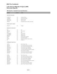 MIG File Codebook - Latin American Migration Project