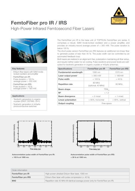 Time-Domain Terahertz - Toptica