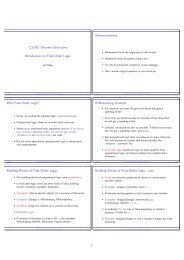 CS243: Discrete Structures Introduction to First-Order Logic ...