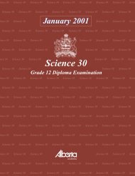 Science 30 Diploma Examination January 2001